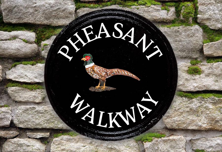 Golden Pheasant Round House Sign 14" Diameter
