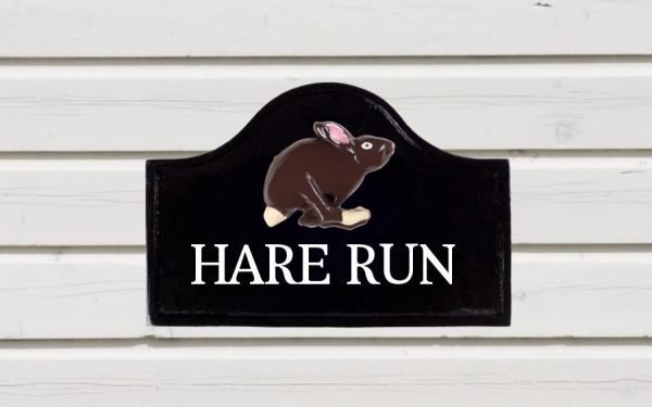 Hare Cast Metal Sign 12" X 8"