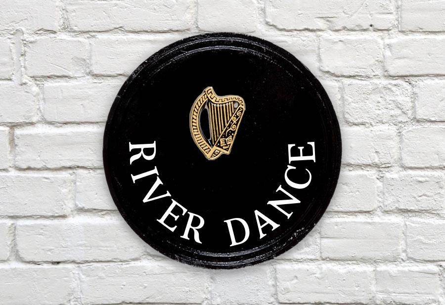 Harp Round House Sign 10" Diameter