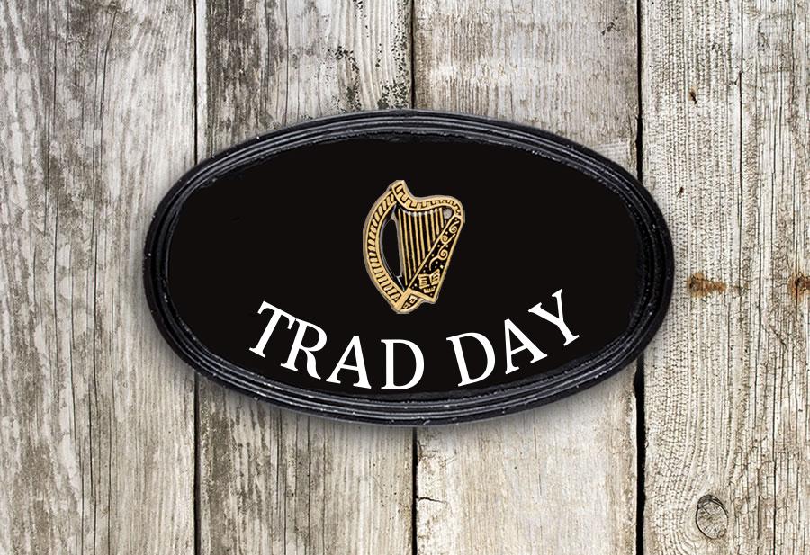 Harp Oval House Sign 12" X 7"