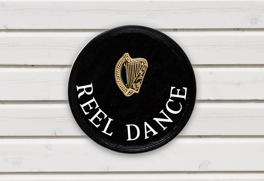 Harp Round House Sign 9" Diameter