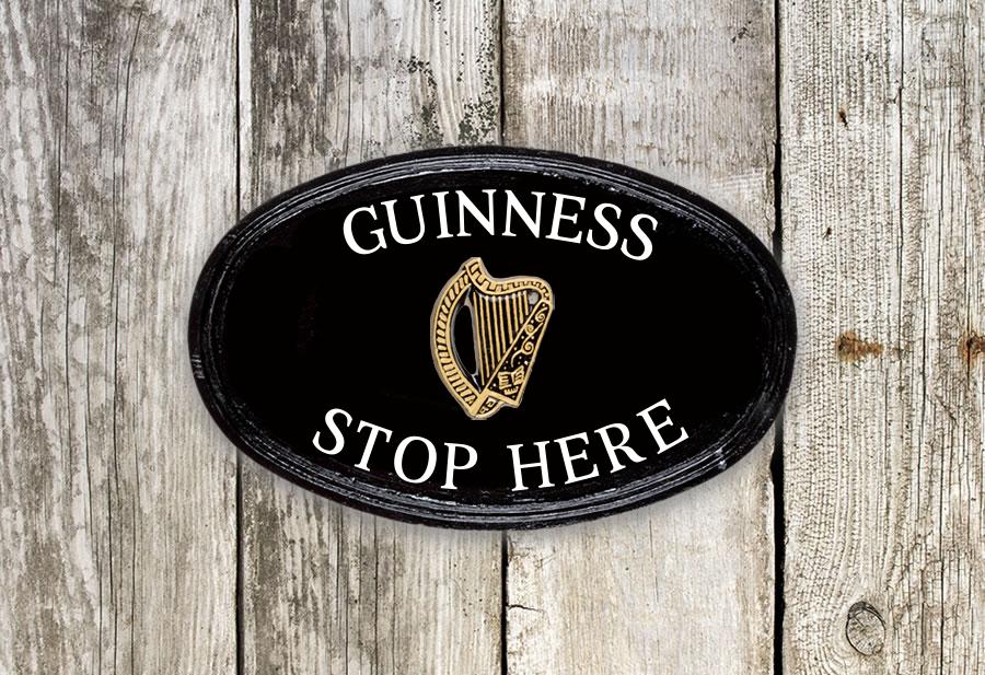 Harp Oval House Sign 14" X 9"