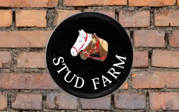 Horse Group Round House Sign 9" Diameter