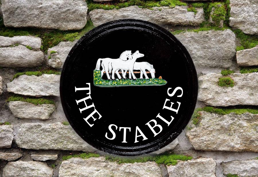 Horse Group Round House Sign 10" Diameter