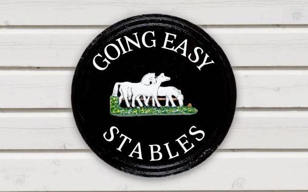 Horse Group Round House Sign 12" Diameter