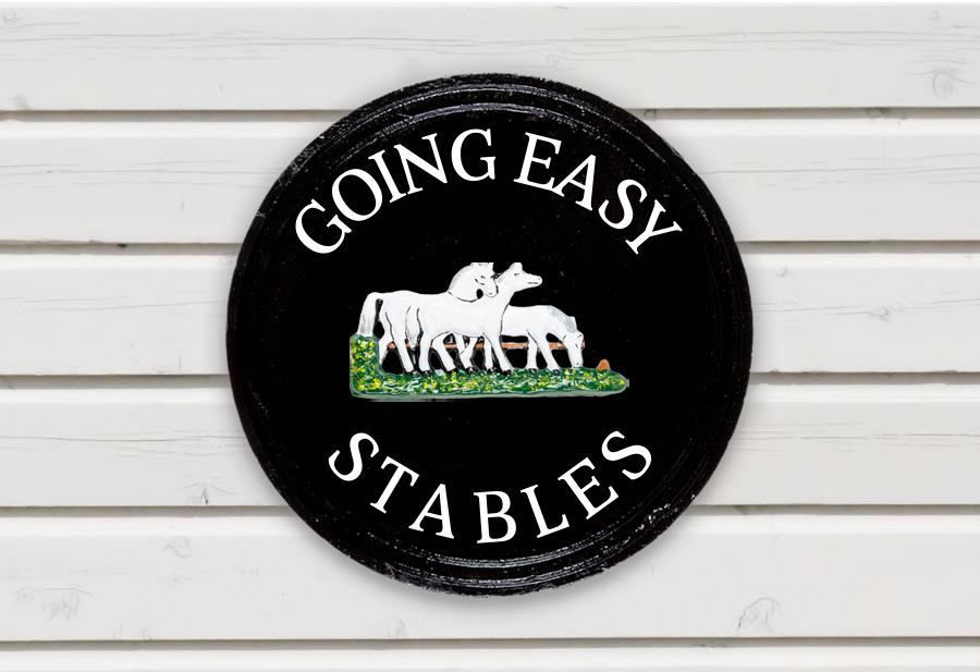 Horse Group Round House Sign 12" Diameter