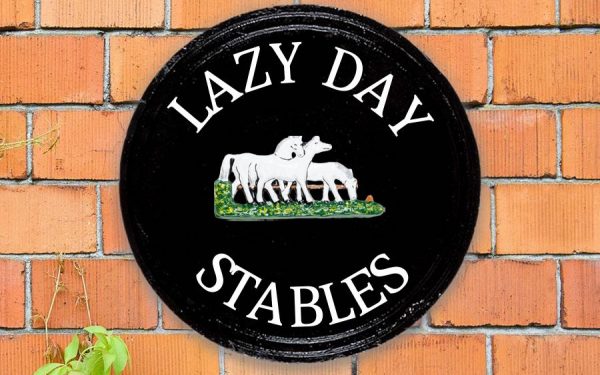 Horse Group Round House Sign 14" Diameter