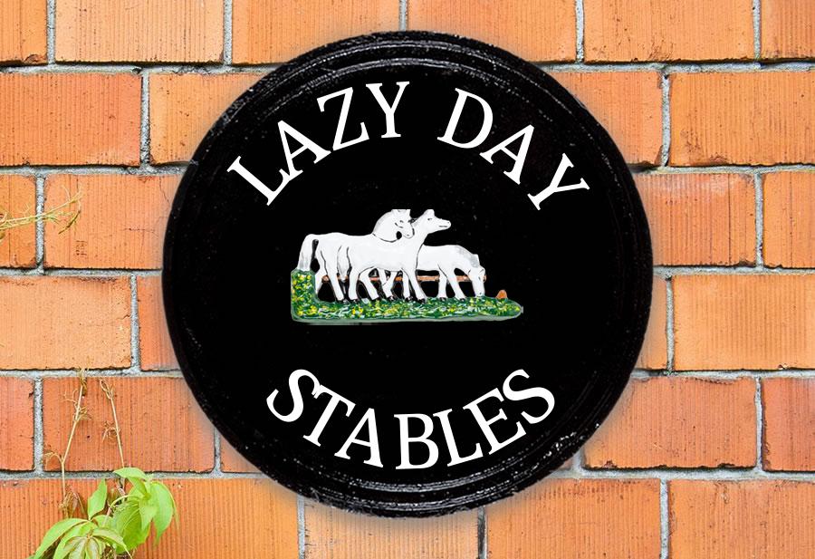 Horse Group Round House Sign 14" Diameter