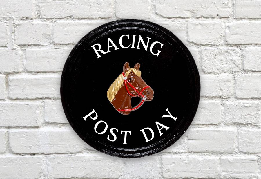 Horse Head Round House Sign 12" Diameter