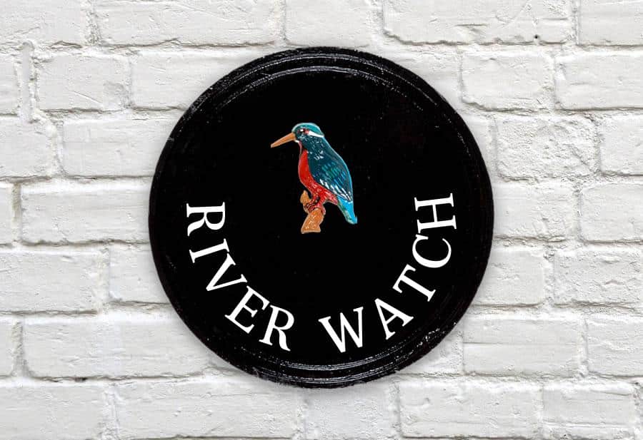 Kingfisher Round House Sign 10" Diameter