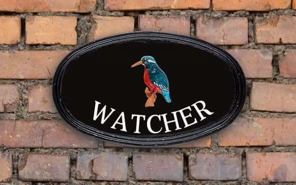 Kingfisher Oval House Sign 12" X 7"