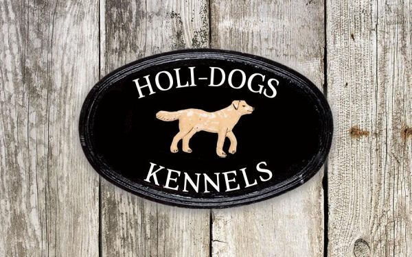 Labrador Oval House Sign 14" X 9"