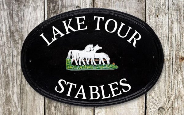 Horse Group Oval House Sign 16" X 11"