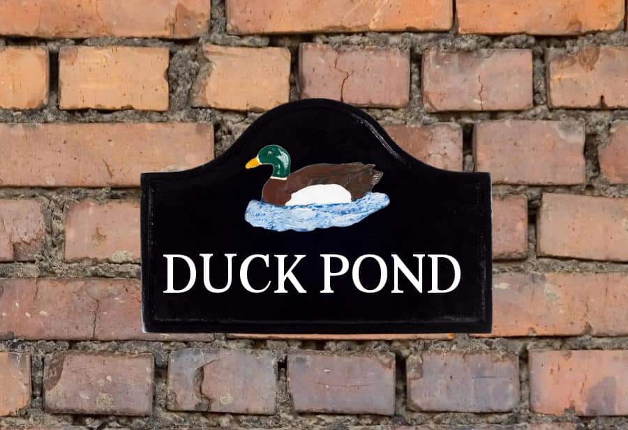 Mallard Duck Cast Metal Sign 12" X 8"