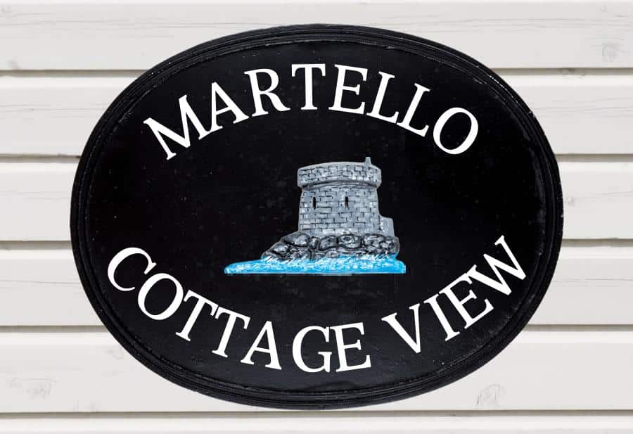 Martello Tower Oval House Sign 18" X 14"