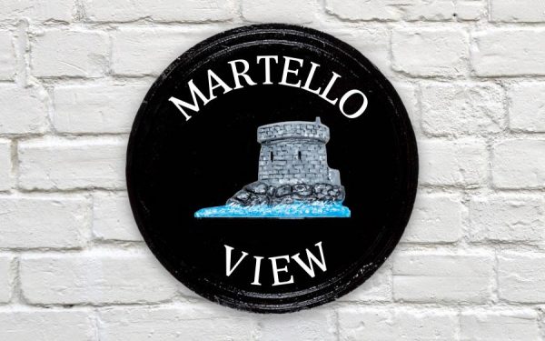Martello Tower Round House Sign 12" Diameter