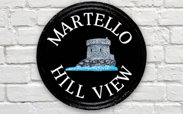 Martello Tower Round House Sign 14" Diameter