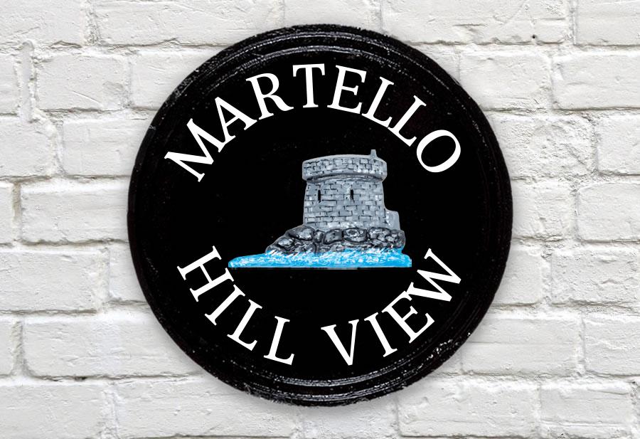 Martello Tower Round House Sign 14" Diameter