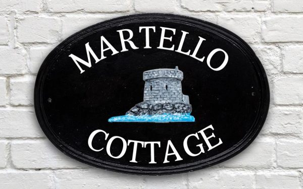 Martello Tower Oval House Sign 16" X 11"