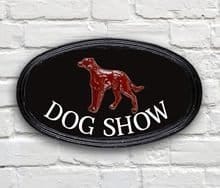 Rottweiler Oval House Sign 12" X 7"