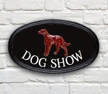 Rottweiler Oval House Sign 12" X 7"