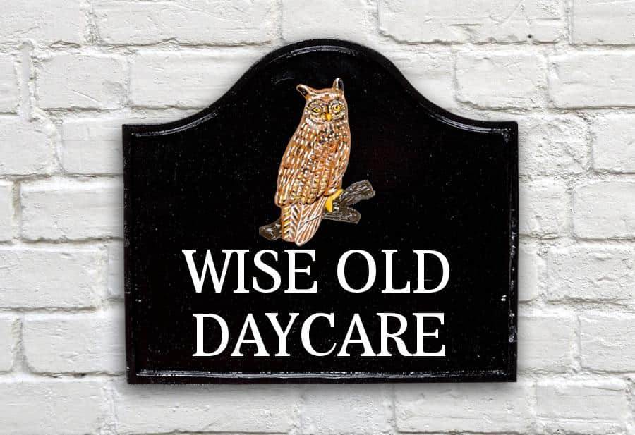 Owl House Sign 12" X 11"