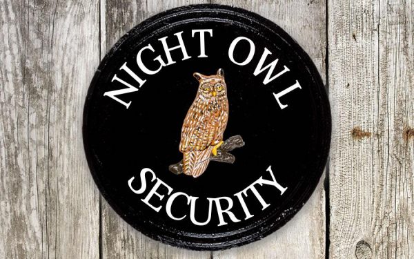 Owl Round House Sign 14" Diameter