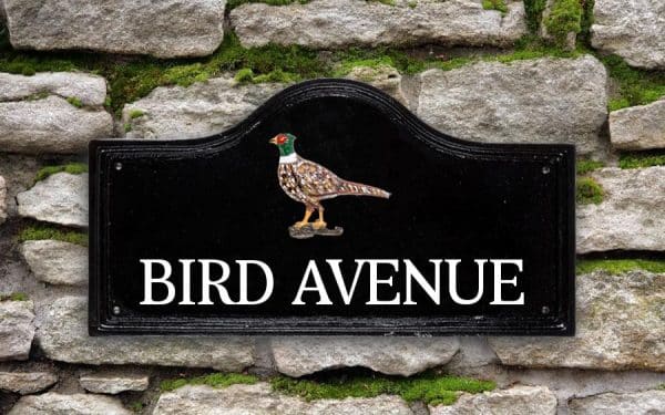 Pheasant House Sign 15" X 8"