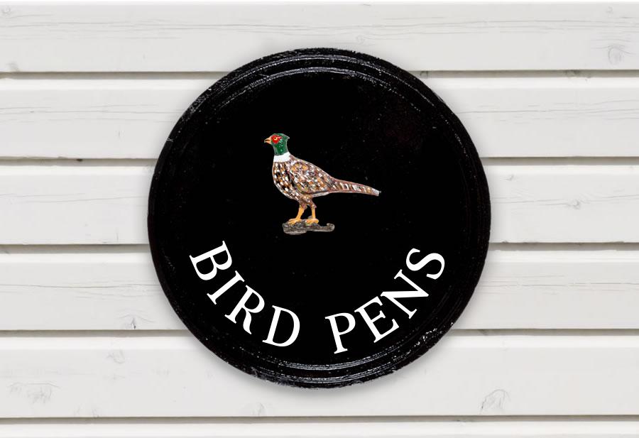 Pheasant Round House Sign 10" Diameter