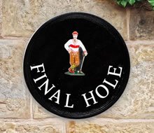 Golfer Round House Sign 9" Diameter