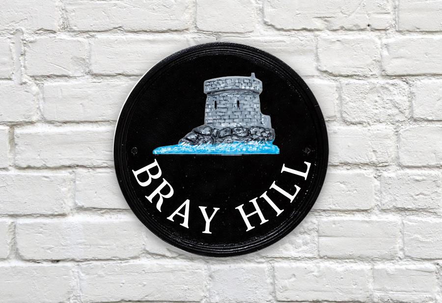 Martello Tower Round House Sign 9" Diameter