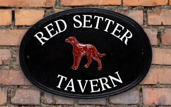 Red Setter Oval House Sign 16" X 11"
