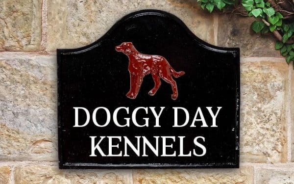 Red Setter Head House Sign 12" X 11"