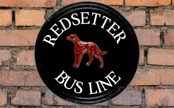 Red Setter Head Round House Sign 14" Diameter