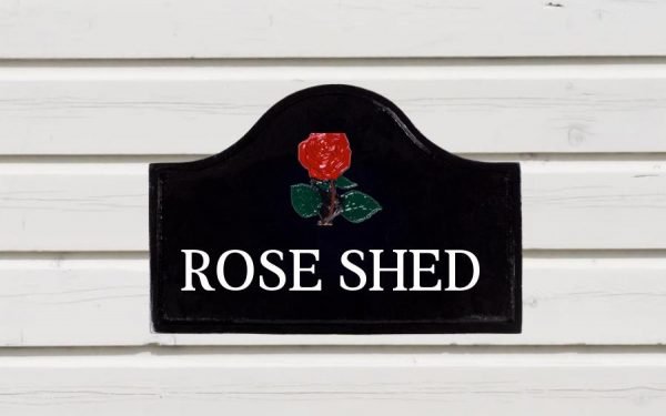 Stem Rose Sign 12" X 8"