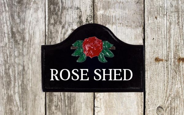 Rose Sign 12" X 8"