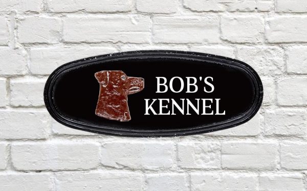 Rottweiler Oval House Sign 15" X 6"