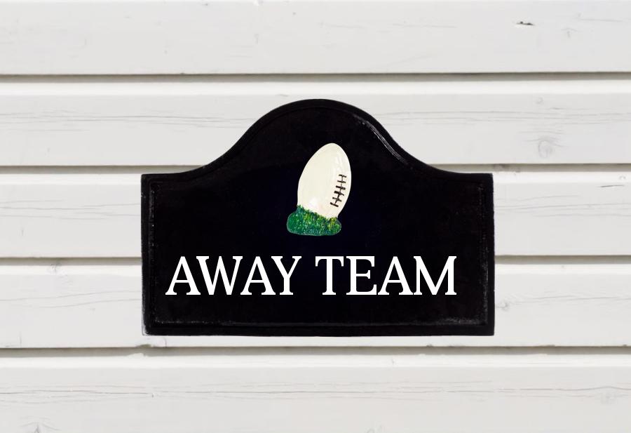 Rugby Ball Sign 12" X 8"