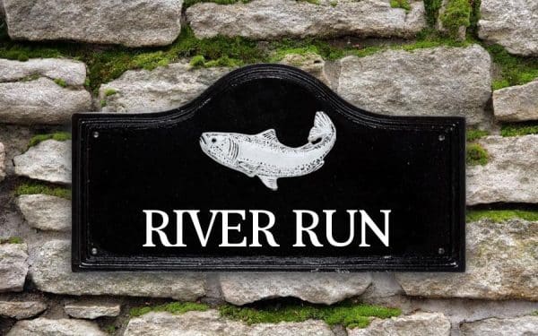 Salmon House Sign 15" X 8"