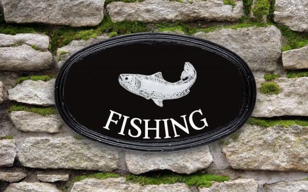 Salmon Oval House Sign 12" X 7"