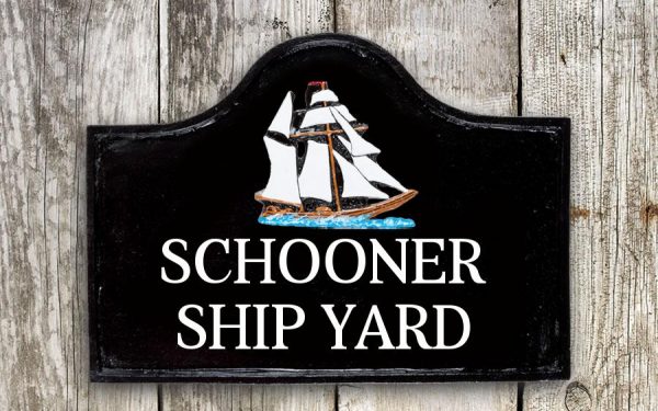 Schooner House Sign 15" X 11"