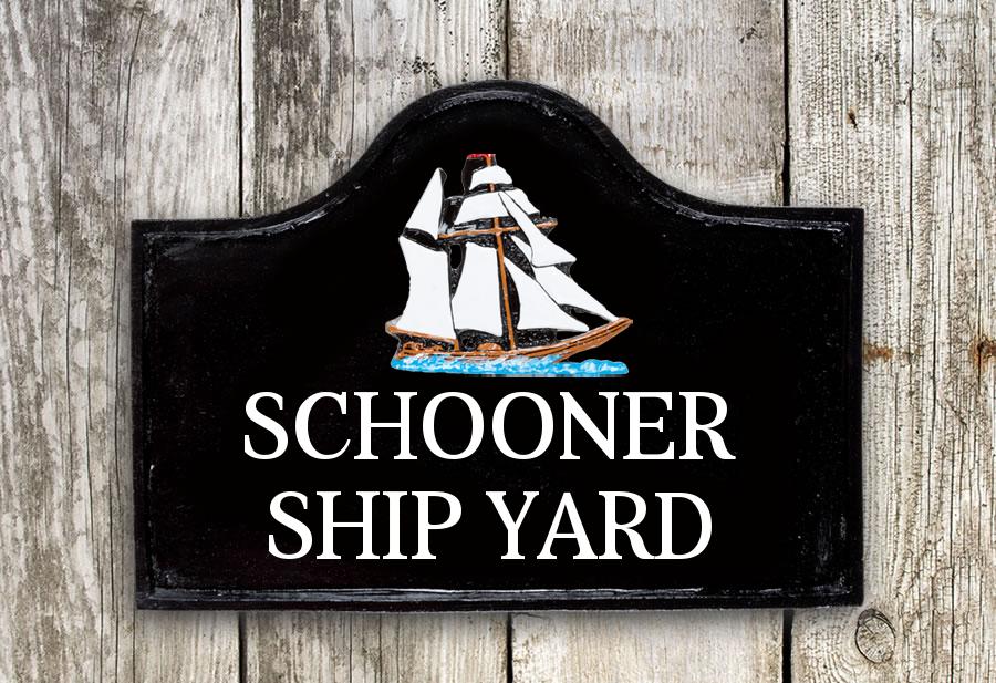 Schooner House Sign 15" X 11"