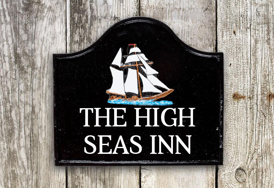 Schooner House Sign 12" X 11"