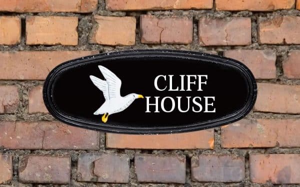 Seagull Oval House Sign 15" X 6"