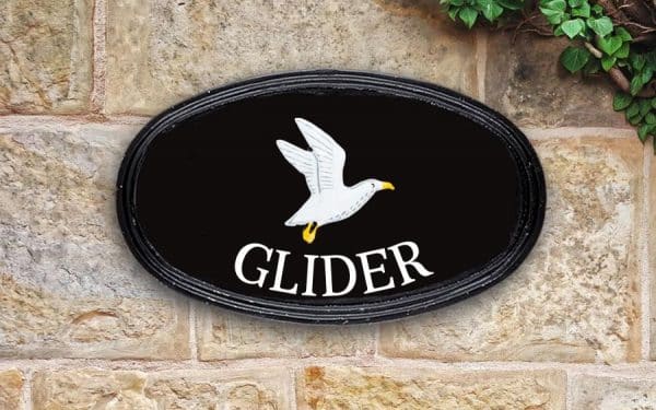 Seagull Oval House Sign 12" X 7"