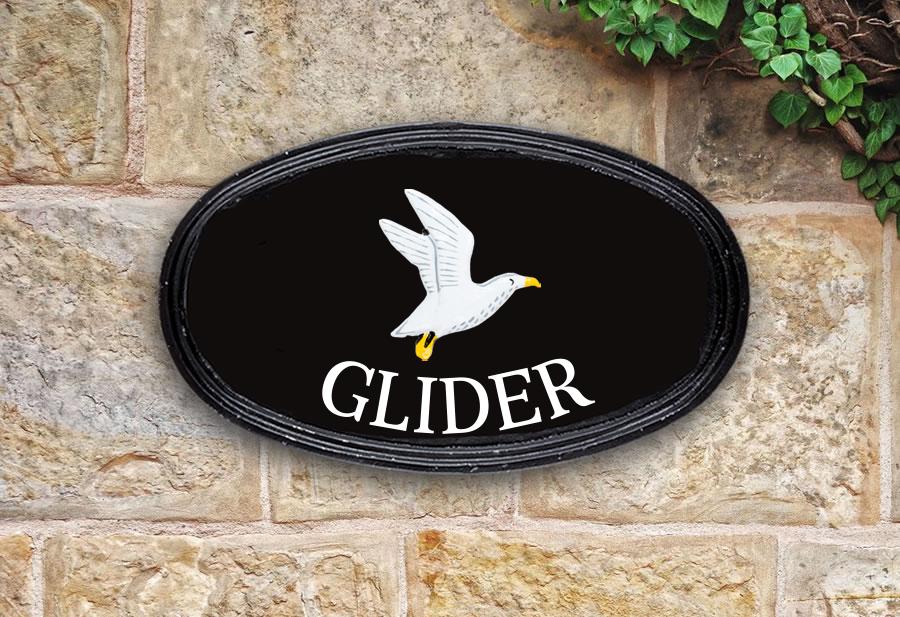 Seagull Oval House Sign 12" X 7"
