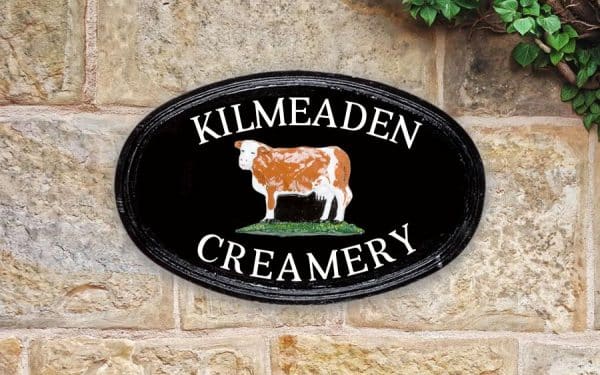 Simmental Oval House Sign 14" X 9"