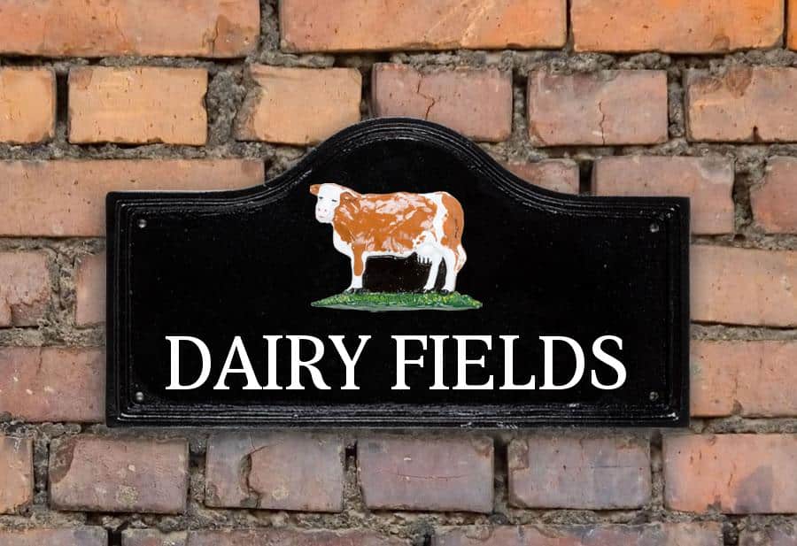 Simmental House Sign 15" X 8"