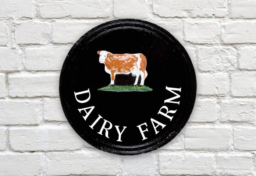 Simmental Round House Sign 10" Diameter