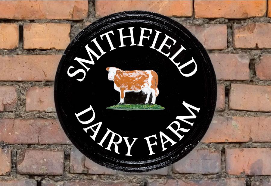 Simmental Round House Sign 14" Diameter